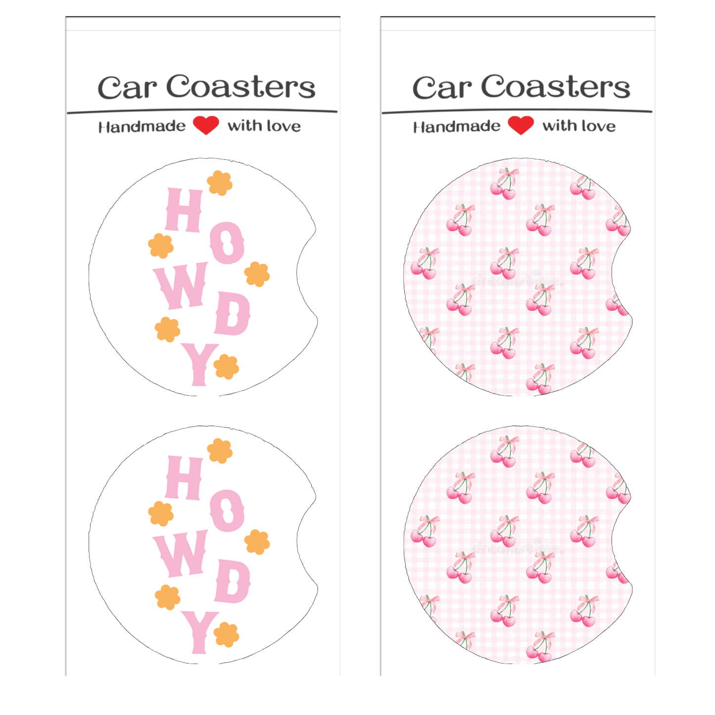 Cute Aesthetic Car Coasters