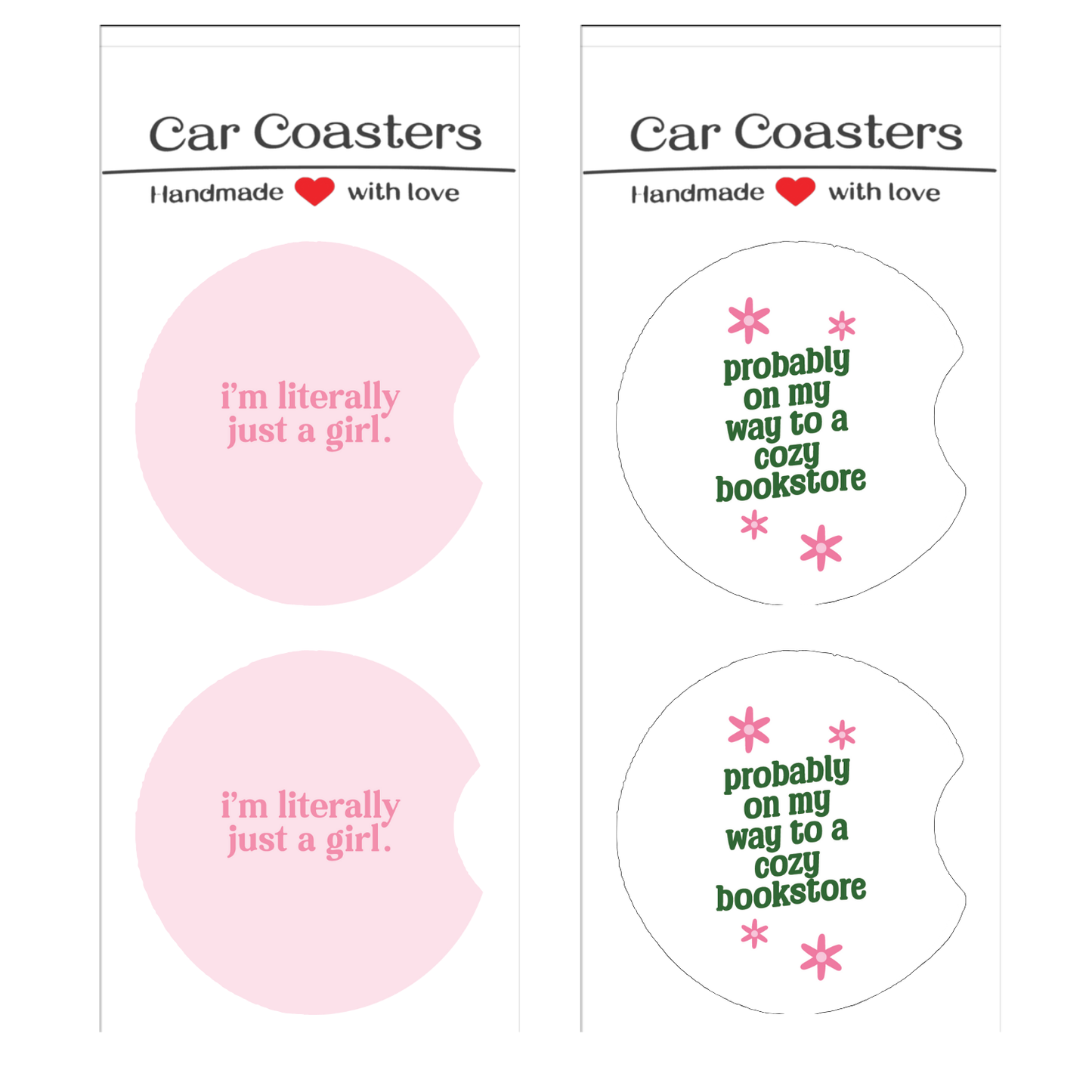 Cute Aesthetic Car Coasters