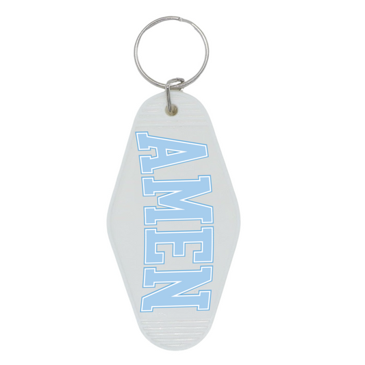 Amen Motel Keychain