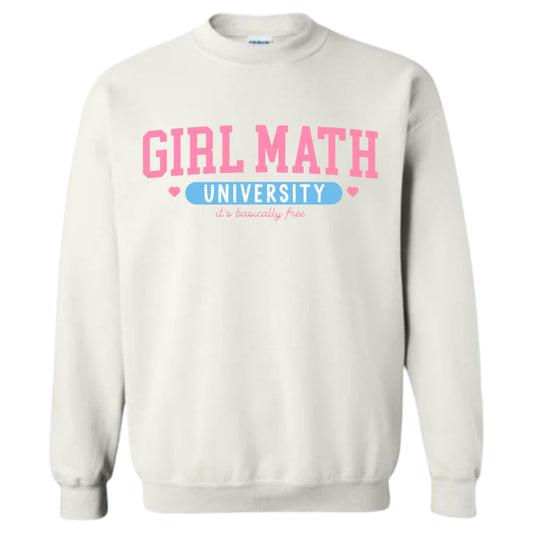 Girl Math University Crewneck